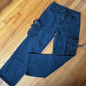 Black Cargo Jeans